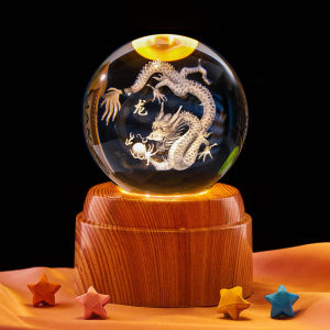 โคมไฟลูกแก้วคริสตัล หมุนได้ 360° โคมไฟหัวเตียง3D LED+USB ฐานใหญ่ ฐานสูง ของขวัญวันเกิด โคมไฟตั้งโต๊ะ โคมไฟกลางคืน <พร้อมส่งในไทย> รุ่น:L11