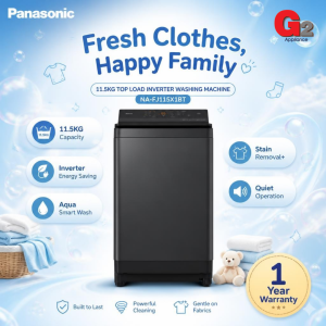 PANASONIC 11.5KG TOP LOAD INVERTER WASHING MACHINE - NA-FJ115X1BT