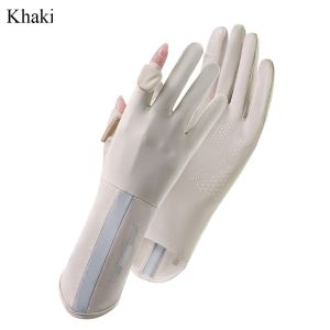 KEYOOL Mid-long Sunscreen Gloves Thin Elastic Cycling Driving Gloves Fashion Ice Silk Sun Protection Gloves Women Girls