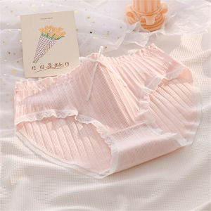 ChoiFoo ชุดชั้นในของสาวๆใหม่ชุดชั้นในสีหวานชุดชั้นในผ้าฝ้ายไร้รอยต่อกางเกงในกลางเอวนุ่มแนะสวมสบายกางเกงในนักเรียนเป็นมิตรกับผิวชุดชั้นในแบบบางเย็นและระบายอากาศได้