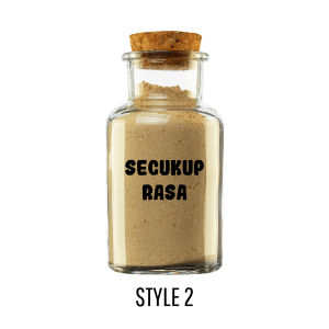 92pcs Sticker Label Dapur/Kitchen Style Font | Waterproof | BAHASA/ENGLISH