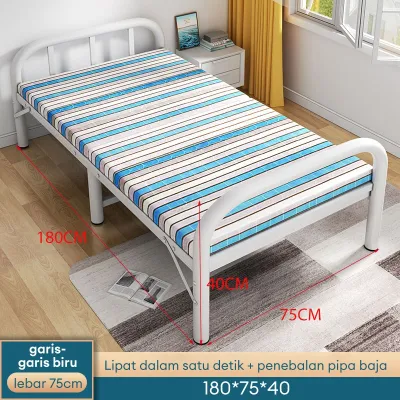 Tempat Tidur Lipat Portable Ranjang Kasur Sofa Kasur Lipat Besi Tidur Lipat Yang Dipertebal