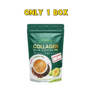 (Buy 1 Take 1）Fitgum Collagen Chia Coffee Drink 20X Glutathione Anti-Aging Slimming Body Coffee Weghit Loss FDA Approved
