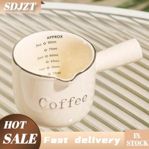 SDJZT Gốm Espresso Cà Phê Đo cup với quy mô khai thác cup sữa cup sữa Pitcher với xử lý pha cà phê Mixer quy mô đo Mugs