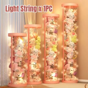 Easyhome.sg Large Capacity PVC Transparent Doll Storage Bucket with Upgraded Zipper