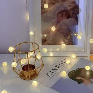 Crack Ball Led Light For Room 10FT 30LEDs Globe String Lights Battery Operated Waterproof Crystal Ball Light For Wedding Birthday Christmas Home Decor