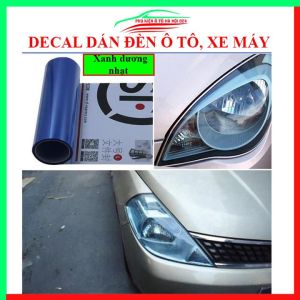 Phim decal dán chóa đèn ô tô xe máy màu xanh dương nhạt 30x60cm film dán chống xước tạo màu trang trí xe cực đẹp