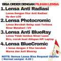 KACAMATA PHOTOCROMIC / KACA MATA ANTI RADIASI MINUS PLUS PRIA WANITA ORIGINAL. 
