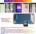 for iPhone XR Screen Replacement 6.1’, COF 3D Touch Display Full Repair kit, Digitizer Assembly with Tools Set, Tempered Glass, Instruction. 