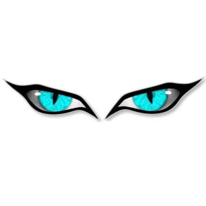 FLYING 2 Pcs Strong Reflective 3D Stereo Eyes Stickers VINYL Cat Eyes Design Rearview Mirror Stickers Removable Waterproof Car Decoration Stickers for Car Motorcycle
