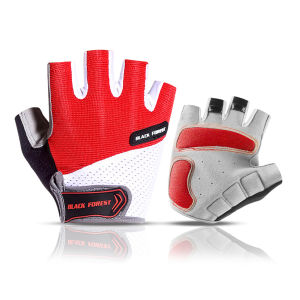 Mutuer Men Women Cycling Gloves Summer Breathable Anti-slip Shockproof Sports Bike Fingerless Gloves