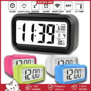 【COD】Mini Music Digital Led Alarm Clock Backlight Snooze Mute Calendar Desktop Alaways on Table Clocks Temperature Electronic Clocks