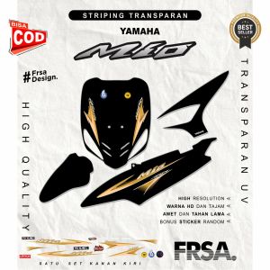 STRIPING TRANSPARAN MIO SPORTY SMILE PREMIUM QUALITY. sticker variasi New Design Simple Elegan