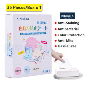 ✅ SG Ready Stocks✅ Kinbata Color Absorption Sheet Color and Dirts Absorption Colour Catcher Laundry Sheet Anti Mite Anti Bacteria Anti-dye Color Absorber Paper 30pcs