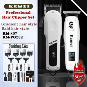 MAXGROOM mesin rambut Kemei Professional Hair Clipper Set Waterproof Hair Trimmer For Men Electric Hair Clipper Rechargeable Hair Clippers for Men KM-807 KM-PG232