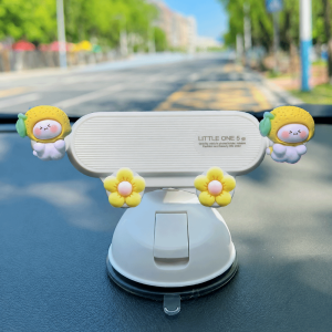 MODERNLUX Suction Cup Car Phone Holder Gravity Clamp Adjustable Viewing Angle Car Mobile Holder  Cartoon Dashboard Phone Mount Cartoon Decor