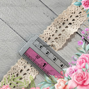 (Per 3 Meter) RDR523 Renda Rajut Elastis Tengahan / Renda Kerang Lebar 2Cm - 3Cm