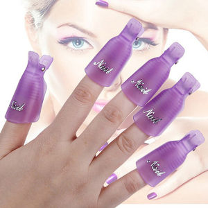 ตัวหนีบนิ้วแช่น้ำยาล้าง ถอดเล็บเจล 1 ชุด มี10ชิ้น