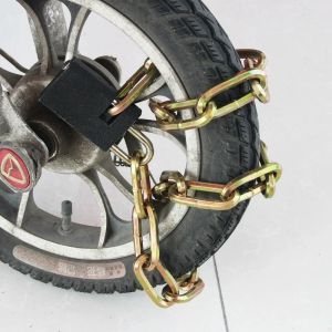 Chain Lock With Key Heavy Duty Universal Multipurpose Anti-Theft Bike Lock Combination Chain Lock