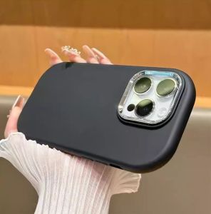 Luxury Case For Realme 10A C67 C55 C53 C3 C30 C31 C25 C21Y C20A C11 C15 C12 C1 Realme 5i 6i Narzo 50i N53 Case Oval Solid Color Soft Silicone Shockproof Plating Metal Lens Protective Cover