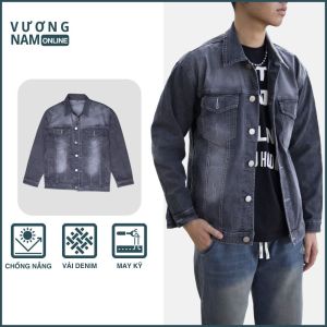 Áo khoác jean nam cao cấp may kỹ chất denim Xưởng Jean Vương Nam VNO150