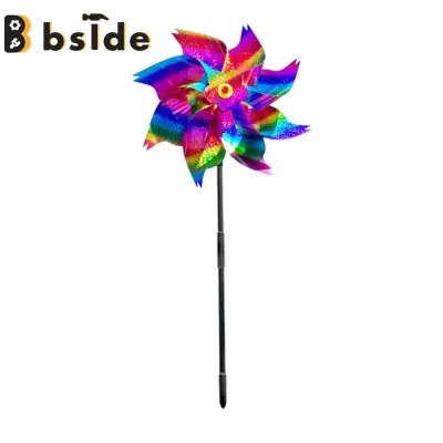 [Bside Tool Store] 8 Leaves Bird Repeller Pinwheels Bird Deterrent Windmill Spinner Yard Decoration