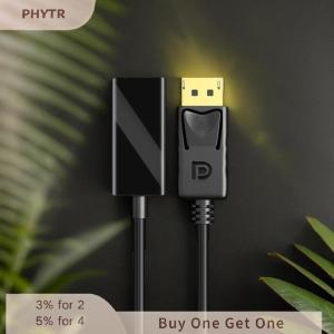 PHYTR HOT 1 Piece 4K DisplayPort To HDMI-compatible Video Audio Cable Adapter For PC Computer HDTV Projector DP To HDMI Converter Cable