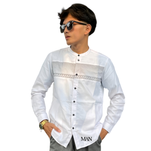 baju koko putih kemko pria dewasa lengan panjang kemeja songket premium