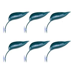 Turtles Basking Platform 6PCS Tree Frogs Tanks Accessories Leaf Shape Bearded Dragon Platform Suction Cups Resting Leaves