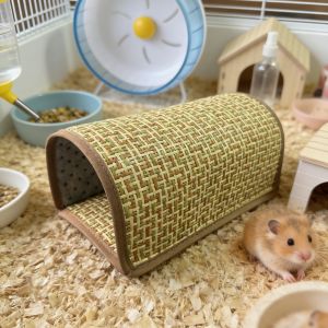 MARBLEX Breathable Hamster Cool Nest Wear Resistant Scratch Resistant Summer Rest Shelter Portable Weave Guinea Pig Cave Nest Small Pet