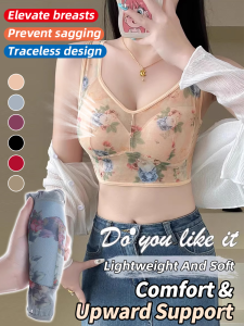 Wireless Comfort Bra for Women Wireless Bra Full Coverage Bra Seamless Non Padded Thin Bralette Full Coverage Support Minimizer Bra Breathable Cotton Lined Bust Support for Women