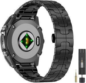 20mm Stainless Steel Quick Fit Band Compatible with Garmin Fenix8 AMOLED 43mm/Fenix 7S Pro/6S/6S Pro/7S/5S/5S plusMetal Watch Band For Descent Mk3 3i 43mm/Mk2s/Approach S70 42mm/epix Pro42mm