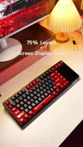 【MEGA DEALS】 AULA L99 Smart Display Mechanical Keyboard Tri-Mode Touch Control 8000mAh Battery Gaming Keyboard