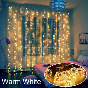 Abenkle 300/200/100 LED USB curtain fairy tale string lights 8 modes with remote control IP65 waterproof home outdoor garden new year party lights decorative lights