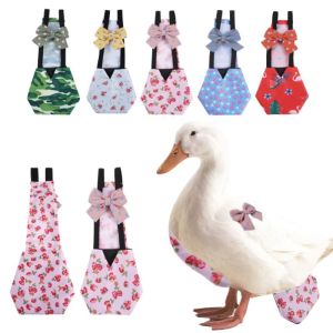 JAYNEBIO Adjustable Poultry Diaper Reusable Bow Tie Duck Accessories Comfortable Duck Supplies Poultry Care