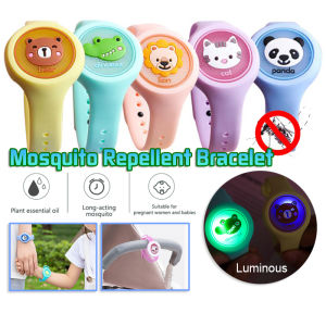 Minyak Pati Semulajadi Glowing Light Baby Cartoon Mosquito Repellent Bracelet Natural Essential Oil Penghalau Nyamuk