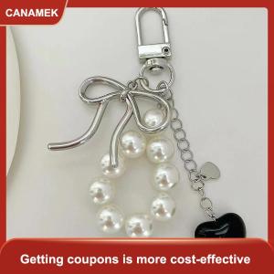 【CANAMEK 】 Fashionable Versatile Bowknot Keychain Pendant Sweet Phone Chain Lovely Backpack Hanging Decoration Accessories Gifts