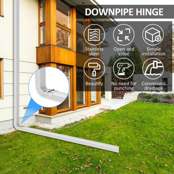 thumbnail image 2 of Aluminum Hinges For Gutters AYNEFY Aluminum Downspout Hinge - Flip Up Design For Rectangular & Square Gutters Aluminum Downspout Hinges 2 of 9
