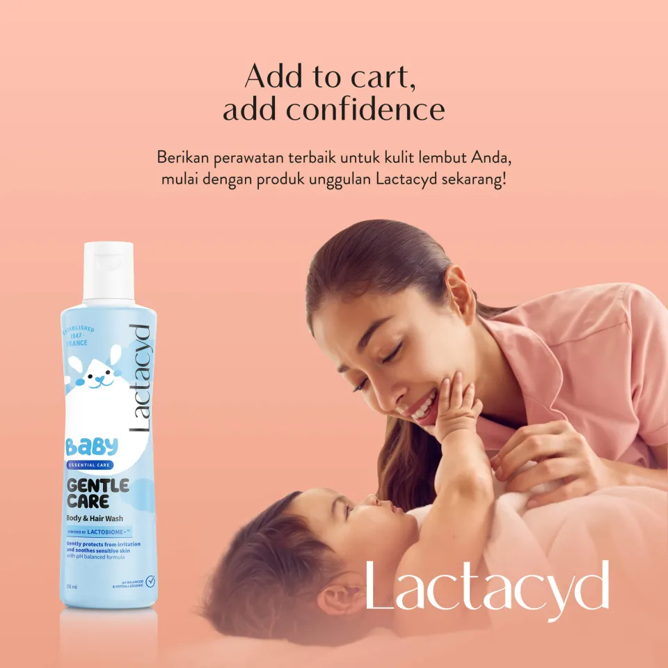 Paket Ibu dan Anak] Lactacyd Baby Gentle Care 2in1 Body Wash and