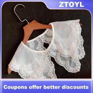 【ZTOYL】 Women Collar Shawl Detachable Blouse Decoration Lace Romantic Flower Embroidery Multi-layer False Collar Shirt Collar