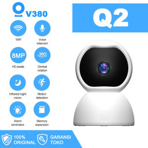 V380 Q2 WiFi IP Kamera PTZ 8MP CCTV Baby Camera Monitor Night Vision Two Way Audio tahan air