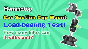 HEMMO Suction Cup Car Phone Mount 12 in Heavy Duty Metal Cell Phone Holder for Windshield 360 ° Rotation Vacuum Magic Arm for iPhone All Smartphone & Cars Truck