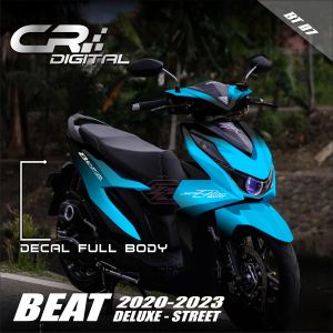 (COD) TERBARU Decal Sticker Beat DELUXE STREET POLOS 2020 2021 2022 2023 Full body - Stiker Variasi Beat Fi New Fullbody Desain Gradasi Minimalis KEREN