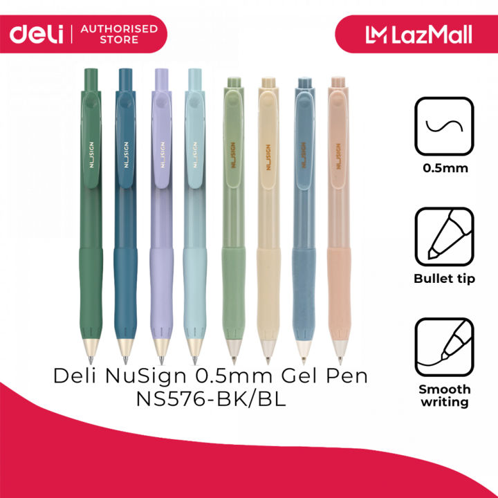 Deli NS576-BK/BL NuSign 0.5mm Gel Pen [79NS576] | Lazada PH
