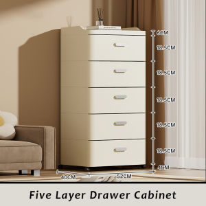 JustLiving 1PC 36/42/52cm White Cabinet Storage Cabinet/Drawer Cabinet Organizer/Furniture/Plastic Storage Box/Bedroom Bedside Storage Drawer Cabinet Storage Cabinet Household Snack Thickened Drawer Wardrobe