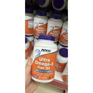 NOW Ultra Omega-3 Fish Oil – Omega-3 EPA 500mg DHA 250mg Hỗ Trợ Sức Khỏe Tim Mạch Não Bộ Thị Lực - Hỗ trợ sức khỏe tim mạch. - Hỗ trợ sức khỏe não bộ và chức năng nhận thức. - Hỗ trợ bổ sung các axit béo thiết yếu từ dầu cá. - Tăng Thị Lực