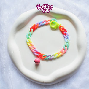 [MINI] Kalung Kucing Rantai Warna Warni Candy Mini