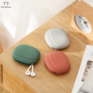 HKStorage Hộp Đựng Tai Nghe Cáp Dữ Liệu Di Động Túi Sắp Xếp Cáp Dữ Liệu Điện Thoại Di Động Đơn Giản Hộp Đựng Silicon Ví Đựng Tiền Xu Dễ Thương