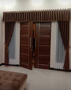 Gorden Poni Smokring 1 Set Bahan Blackout Import Untuk Jendela Dan Pintu Minimalis Murah Tapi Mewah