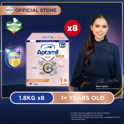 Aptamil KID C-SynB Growing Up Formula - 1+ Years 1.8KG X 8 (Susu Milk Powder milk powder)